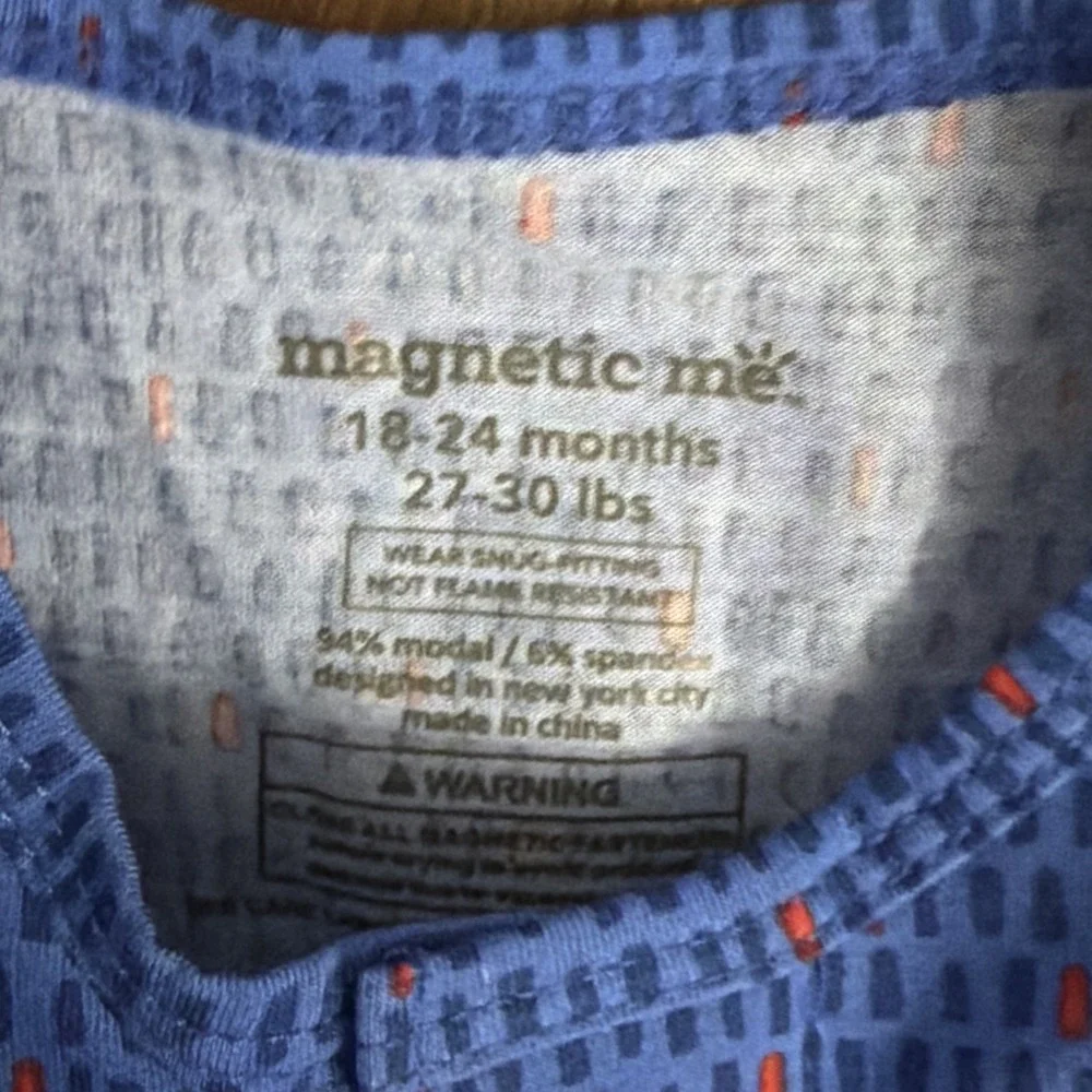 NWT Magnetic Me Baby Boys 18-24 Months Roarsome Dots Footed Sleeper Pajamas